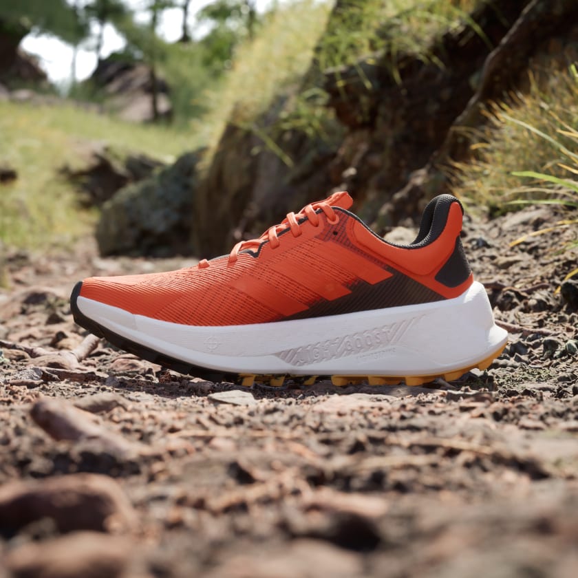 Adidas Men's Soulstride Ultra Trail Running Shoes - Lightweight & Durable for Outdoor Hiking & Jogging - Semi Impact Orange/Core Black - Perfect for Trail Running, Gym Workouts & Daily Wear