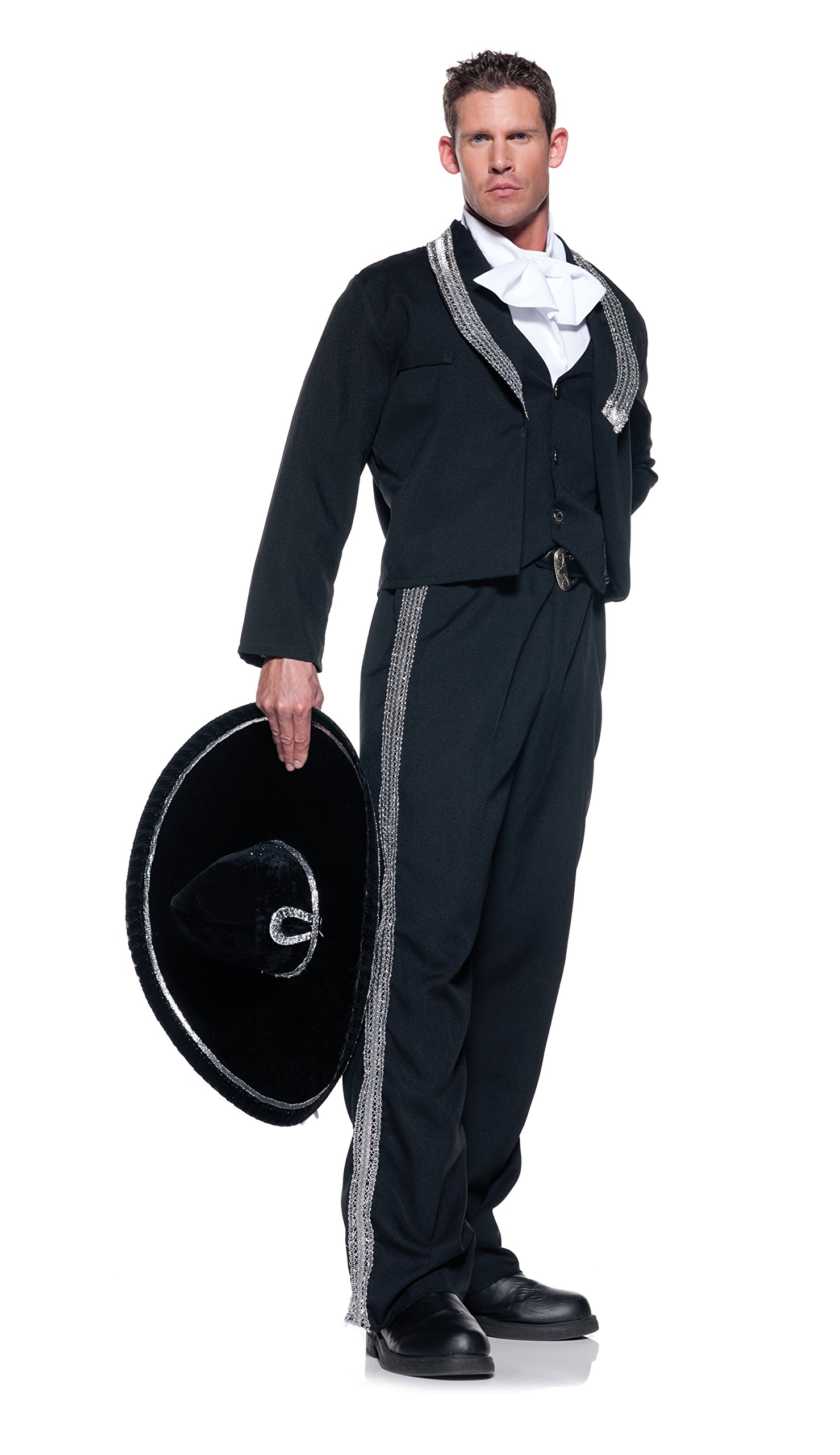 Authentic Men's Traditional Mariachi Costume - Premium Quality Mexican Charro Suit for Parties, Performances & Halloween