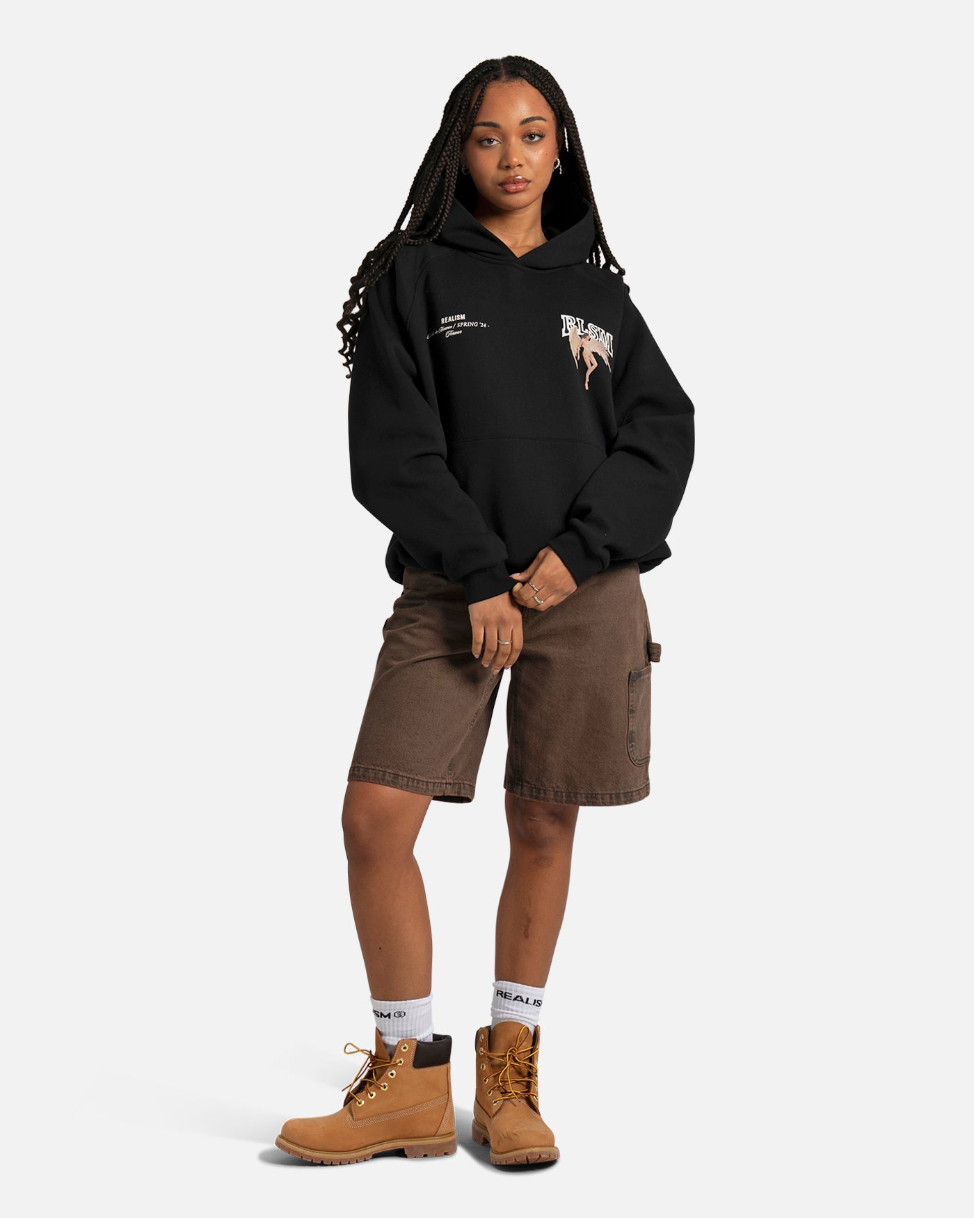 SSS Realism Guardian Hoodie - Black | Men's & Women's Streetwear Hooded Sweatshirt | Perfect for Urban Fashion & Outdoor Activities