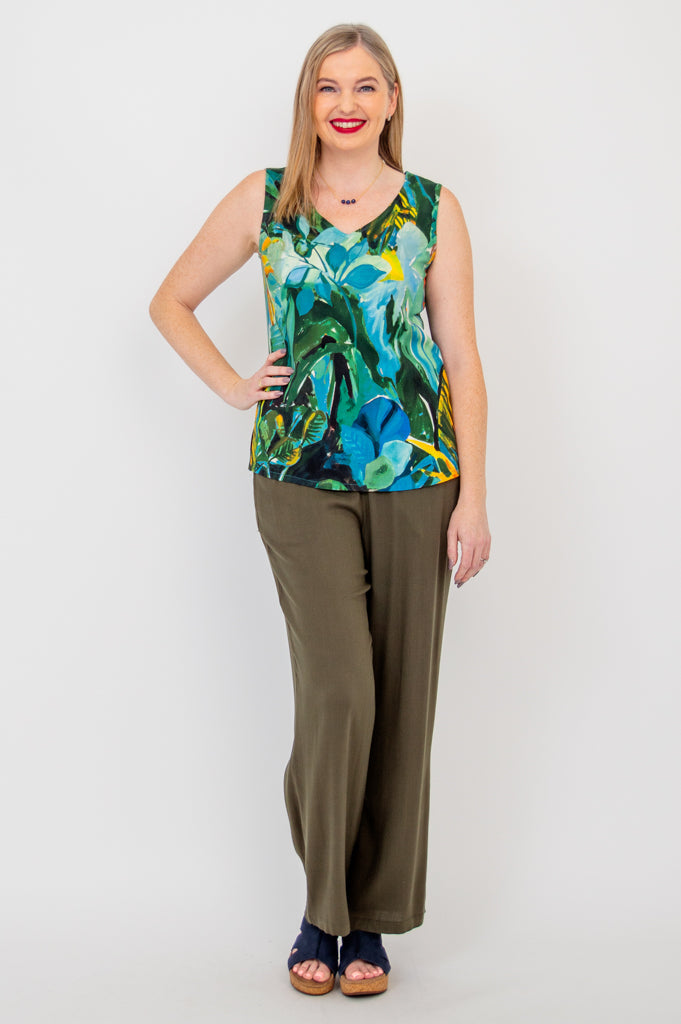 Hannah Tank Top - Eco-Friendly Linen Bamboo Blend - Perfect for Yoga, Travel & Casual Wear