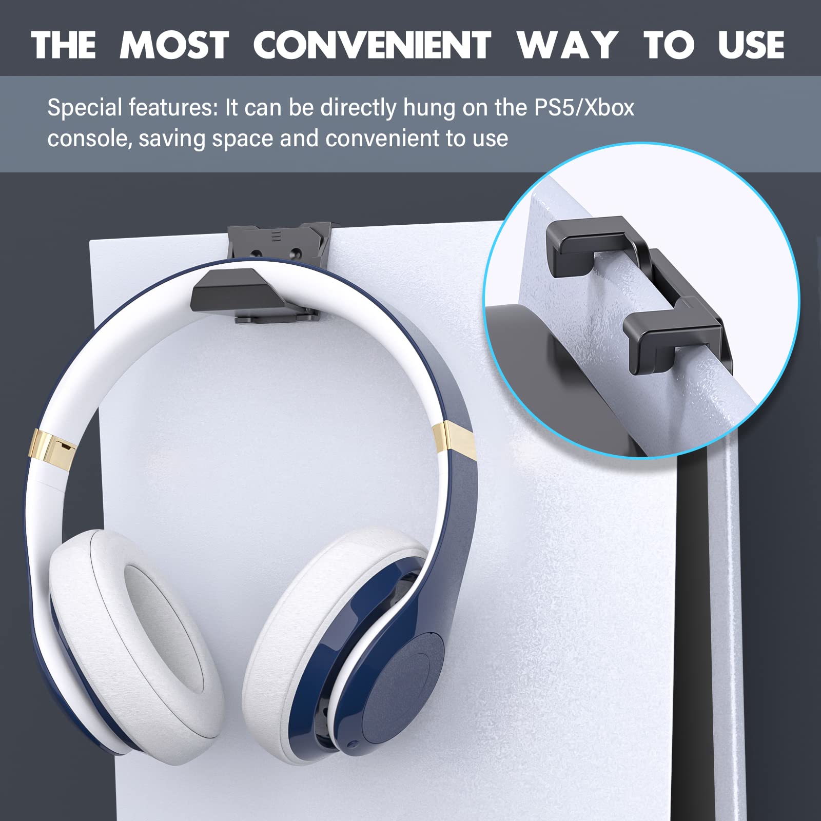6 Pack Wall Mount Controller & Headphone Holder for PS5, PS4, Xbox & Switch - Adhesive Gaming Accessories Stand with Headset Hook - Perfect for Bedroom, Game Room & Office Organization