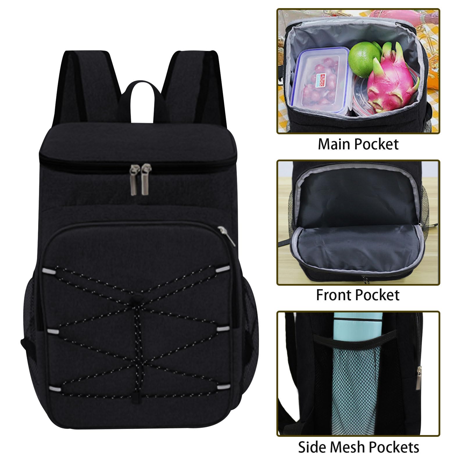 Wesoke Insulated Cooler Backpack - Leakproof Large Capacity Thermal Bag for Camping, Hiking, Beach & Work Trips | Waterproof Lunch Cooler for Men & Women | Perfect for Picnics, Outdoor Adventures & Travel