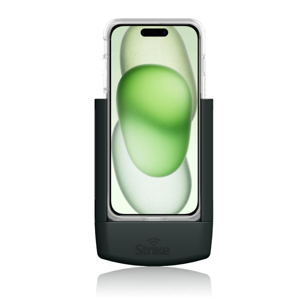 iPhone 15 Plus Car Mount Holder with Shockproof Case - Secure Phone Cradle for Driving, Commuting & Road Trips