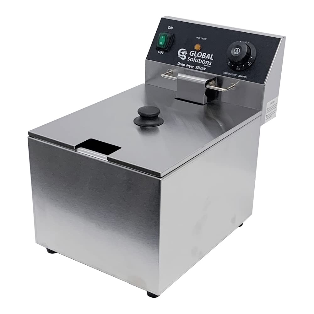 GS1611 16 Lbs. Stainless Steel Countertop Electric Deep Fryer - Perfect for Home Kitchen, Restaurants & Fast Food Businesses