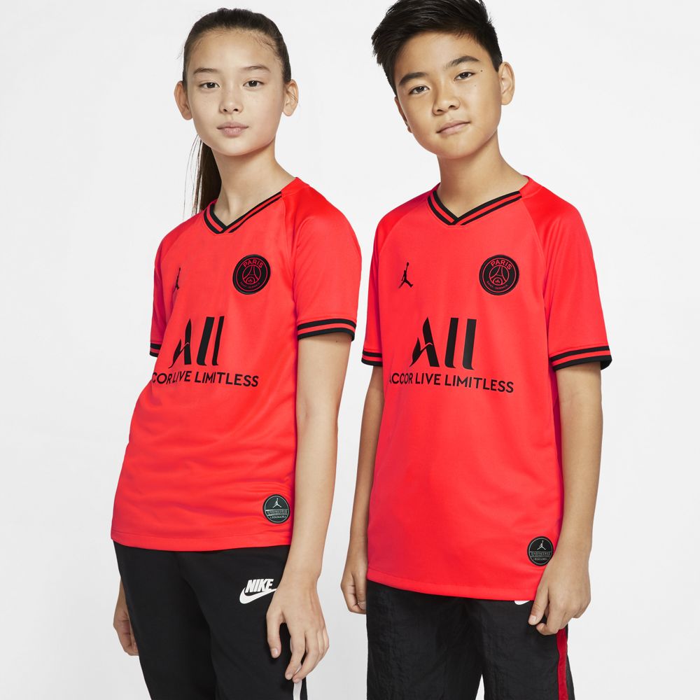Nike Jordan x Paris Saint Germain 2019/20 Stadium Away Big Kids' Soccer Jersey - Authentic PSG Football Shirt for Youth - Perfect for Match Day, Training & Fan Support