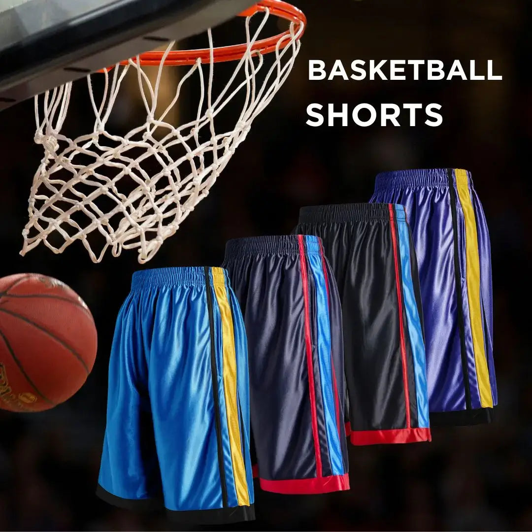 4 Pack Men's Basketball Shorts - Breathable Quick-Dry Athletic Shorts for Gym, Running & Casual Wear - Perfect for Basketball Practice, Workouts and Summer Outdoor Activities
