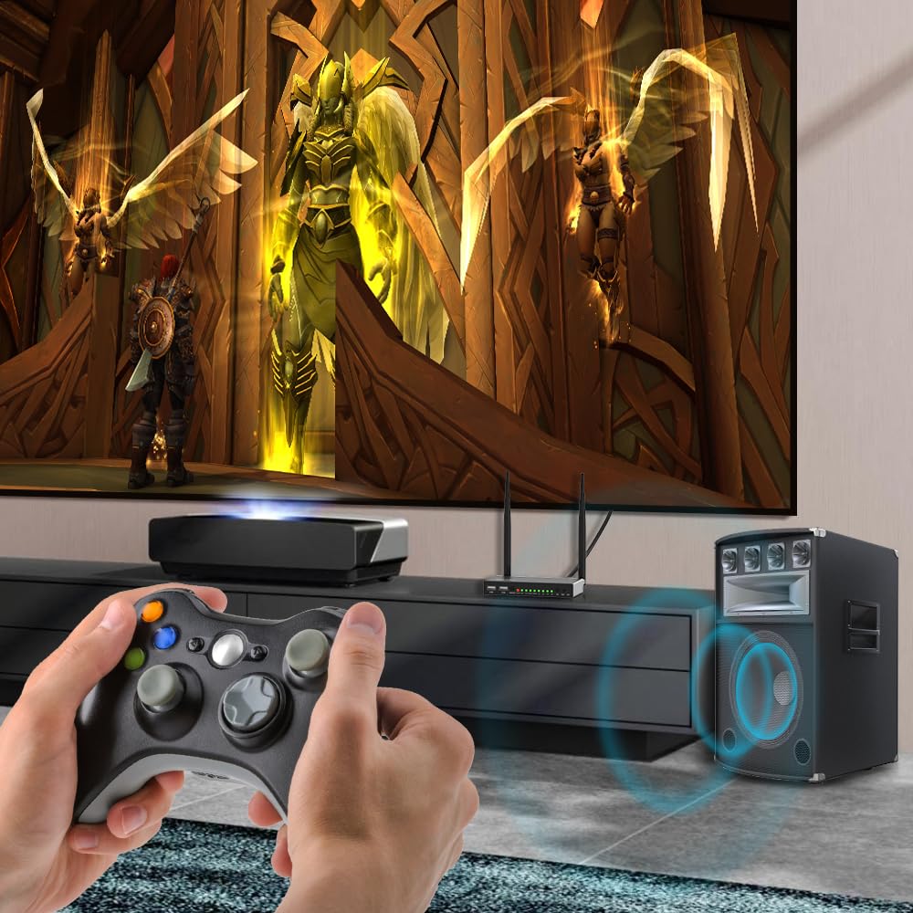 TIMBOOTECH Wireless HDMI Transmitter and Receiver 820FT - 1080P HD Video & Audio Extender for Live Streaming, Supports 8 Receivers with KVM, IR Remote & HDMI Loop Out - Perfect for Home Theater, Gaming, Presentations on TV/Projector/Monitor