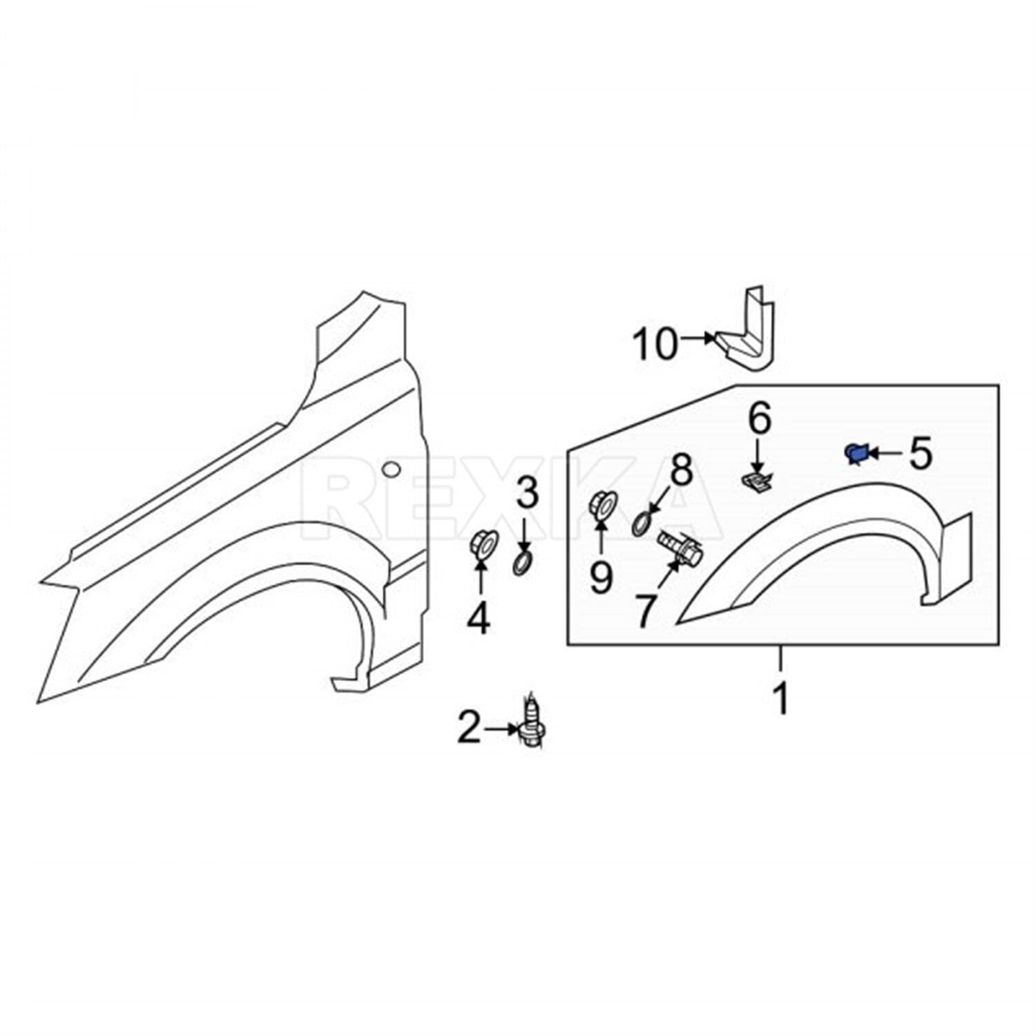 Rexka 30pcs Fender Flare and Door Moulding Clip with Sealer for Kia Sorento 2011-2023 - Replacement for OEM 87719-02500 - Perfect for Off-Roading, Car Restoration & DIY Auto Repair