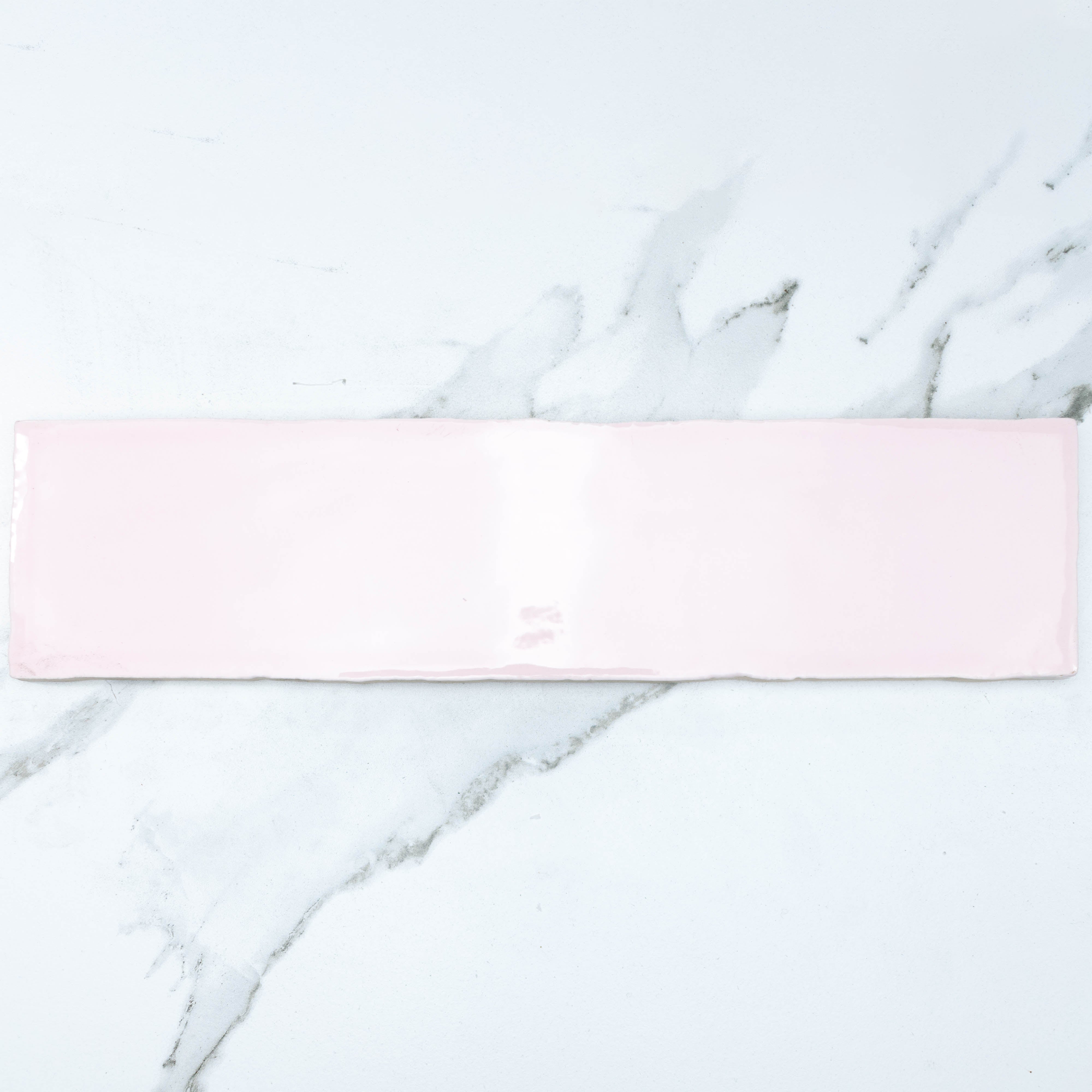Manhattan Soft Pink Brillo 75x300 Glossy Subway Tile - Perfect for Kitchen Backsplash, Bathroom Walls & Modern Interior Design