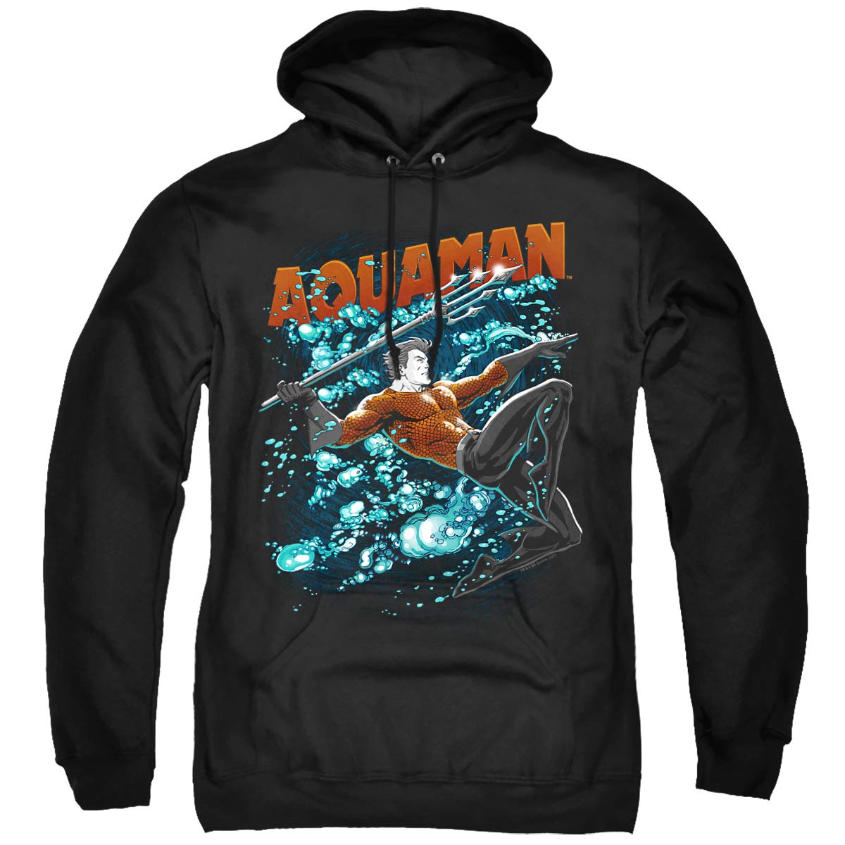 Trevco JLA Aqua Bubbles Unisex Hoodie for Men & Women - Soft Pullover Sweatshirt for Casual Wear, Lounge & Superhero Fans
