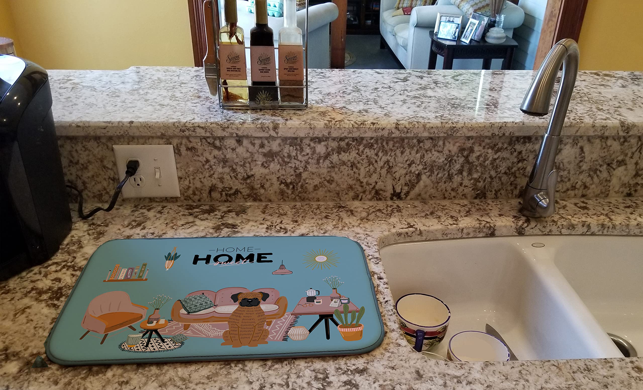 Absorbent Dish Drying Mat for Kitchen Counter - 14x21