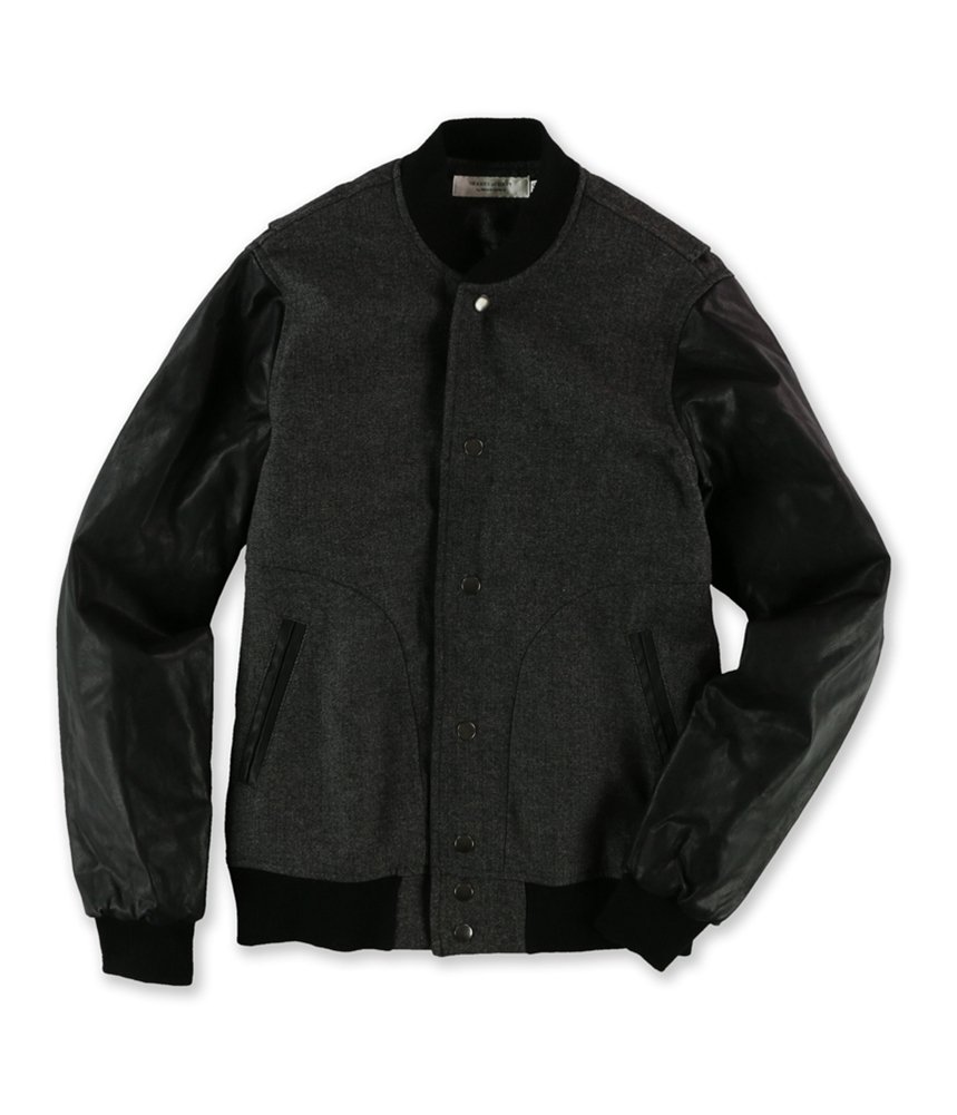 Men's Vintage Baseball Varsity Jacket in Classic Grey - Retro Athletic Style for Casual Wear & Sports Events