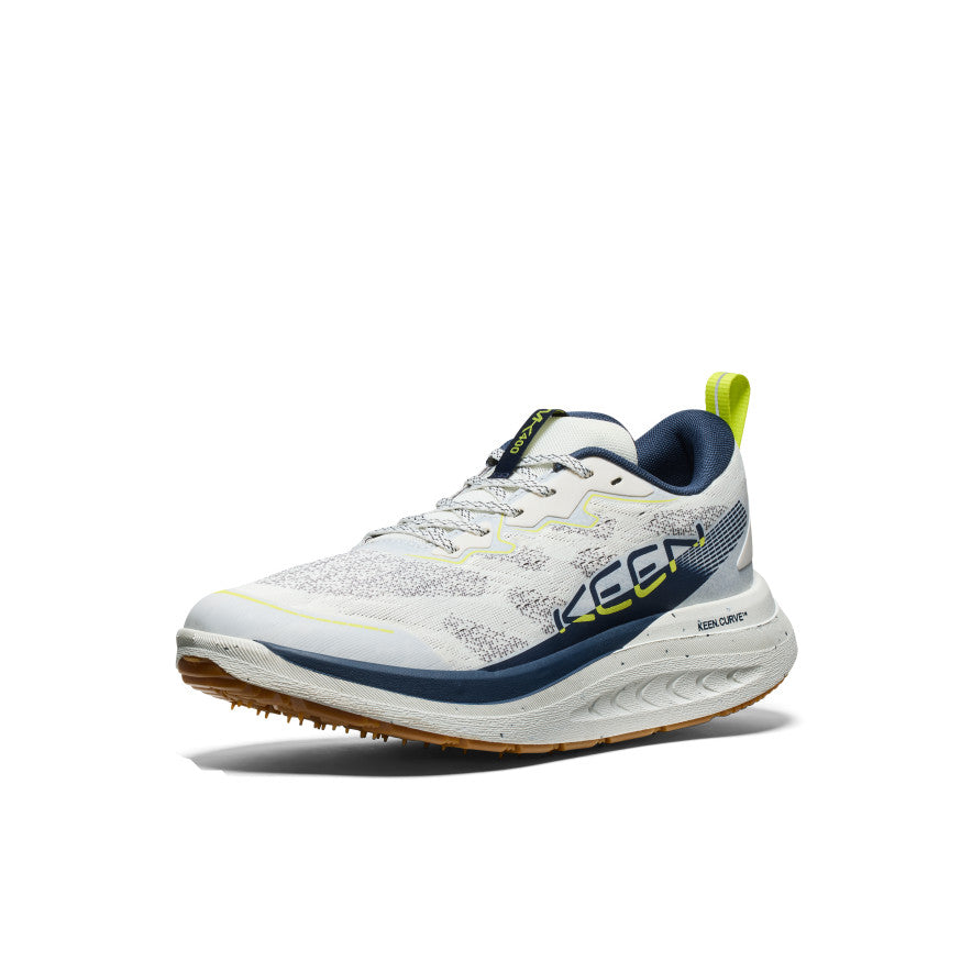 Men's WK400 II Walking Shoes - Comfortable & Lightweight Sneakers for Men | Star White/Navy Blue | Perfect for Walking, Running & Daily Wear