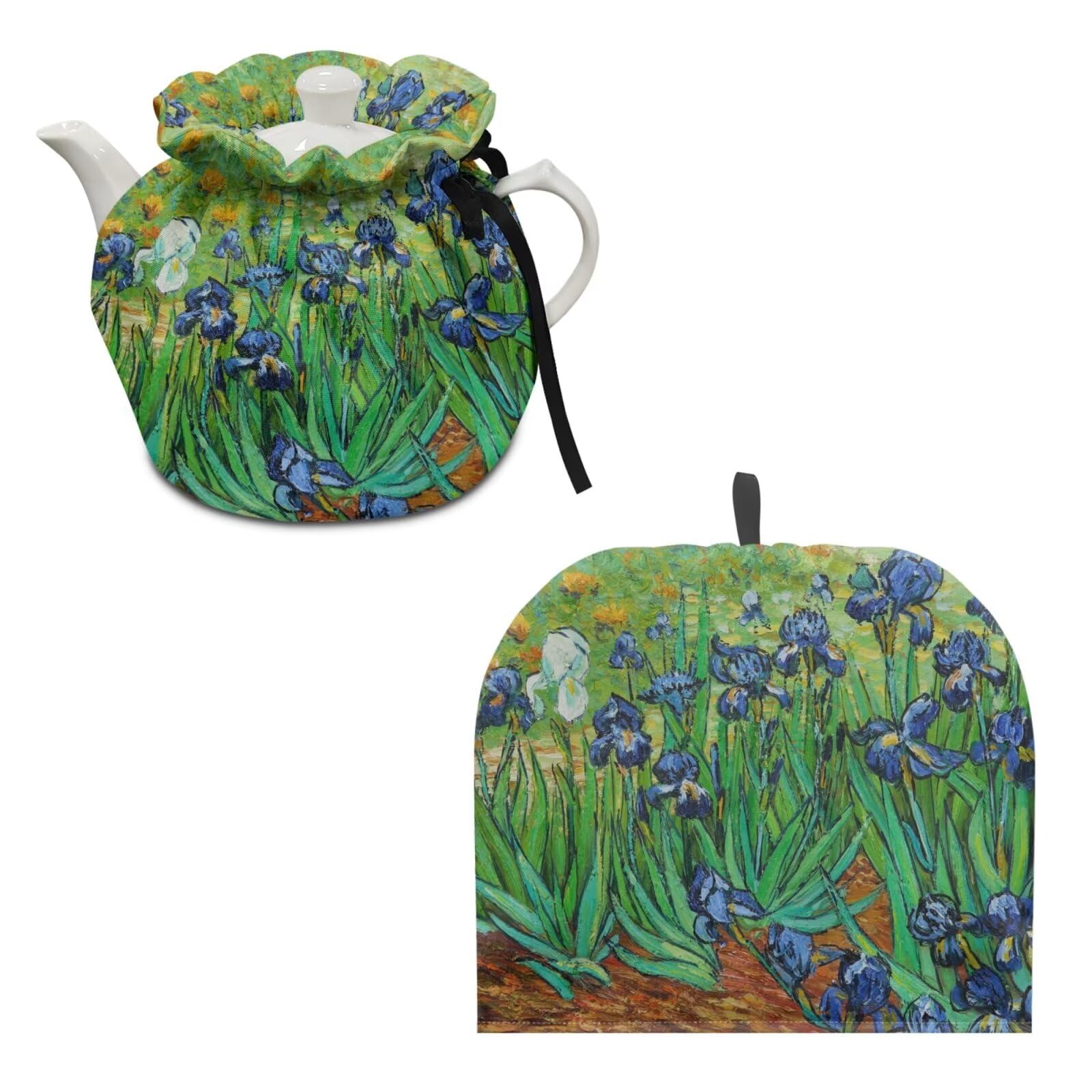 DISNIMO Irise Van Gogh Tea Cozy Set of 2 - Insulated Teapot Cover with Decorative Design for Kitchen & Home, Perfect Gift for Housewives, Friends & Moms - Ideal for Afternoon Tea, Housewarming & Holiday Gifts