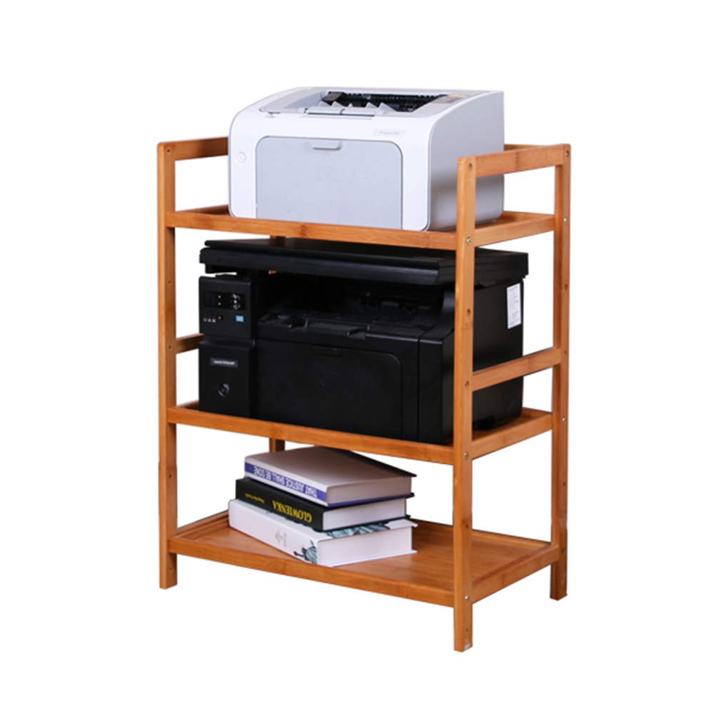 Multifunctional Wooden Storage Rack - Printer Stand, Document Organizer & Microwave Shelf for Home Office | Space-Saving Desktop Organizer for Printer, Scanner, Oven & Office Supplies