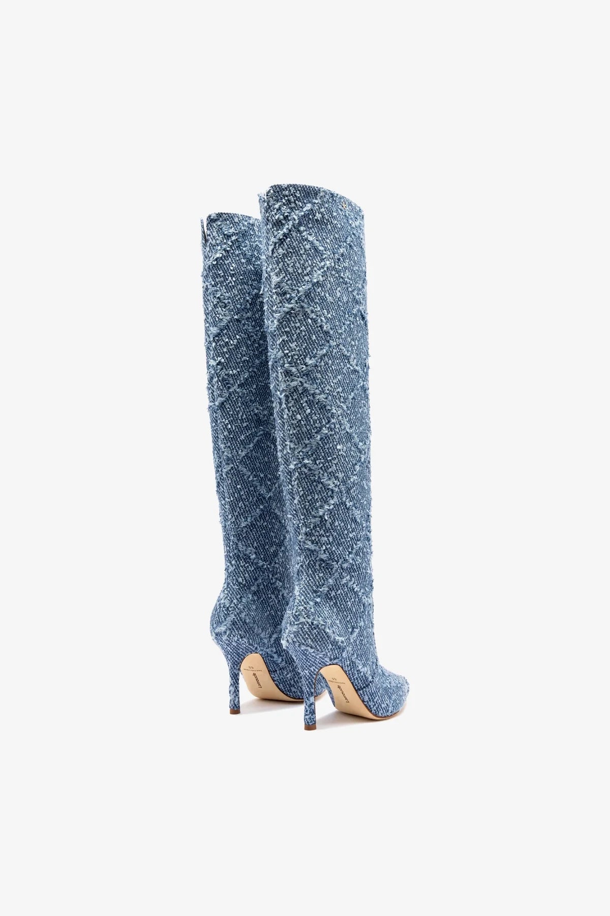Kate Slouch Boot in Fringe Stellar Denim - Women's Fashion Boots for Casual Outfits & Boho Style