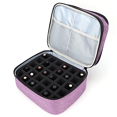 Double Layer Detachable Nail Polish Storage Bag - Portable Carrying Case for Nail Polish & Cosmetics | Perfect for Salon Storage, Travel & Home Organization