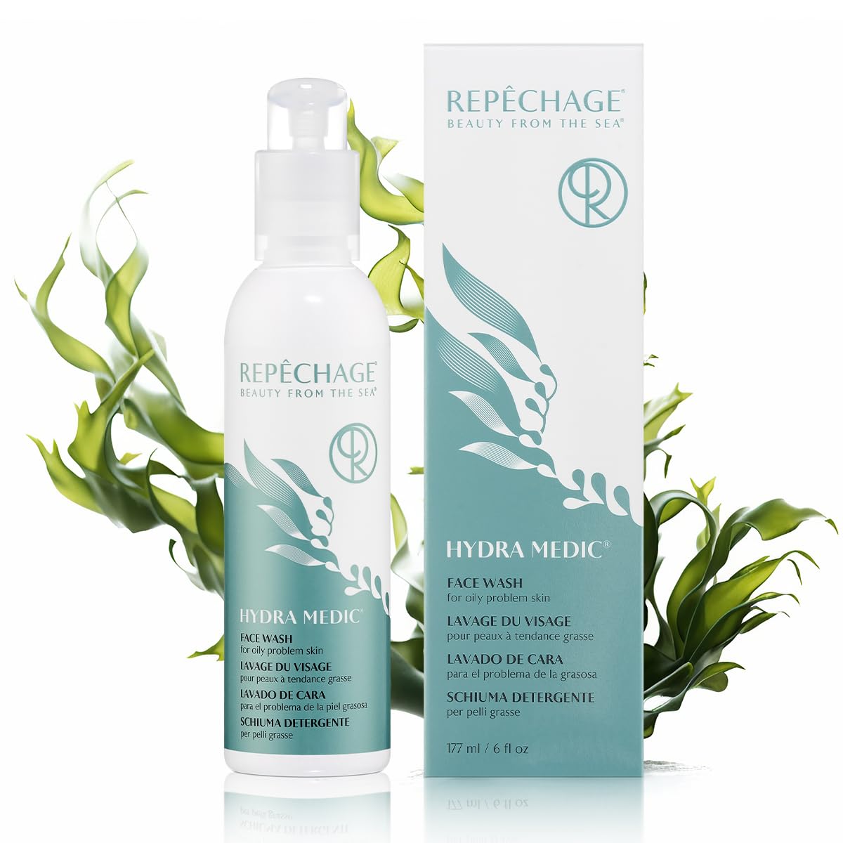 Repechage Hydra Medic Face Wash for Oily & Acne-Prone Skin | Deep Cleansing & Oil Control Facial Cleanser | Dermatologist-Tested for Clear, Healthy Skin | 6oz/177ml | Perfect for Daily Skincare Routine & Breakout Prevention