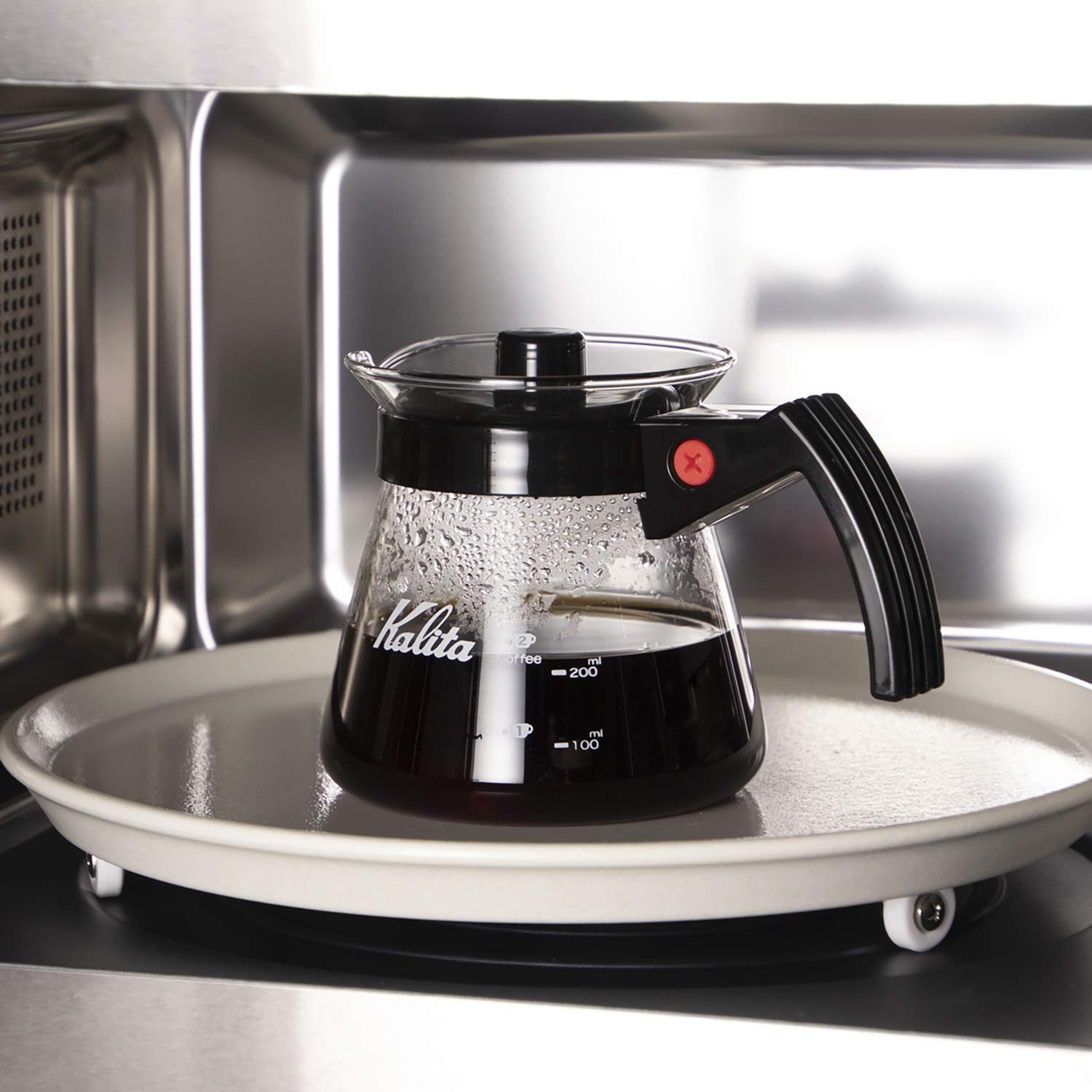 Kalita 300cc Glass Coffee & Tea Server - Microwave Safe - Perfect for Pour-Over Brewing & Iced Tea Serving