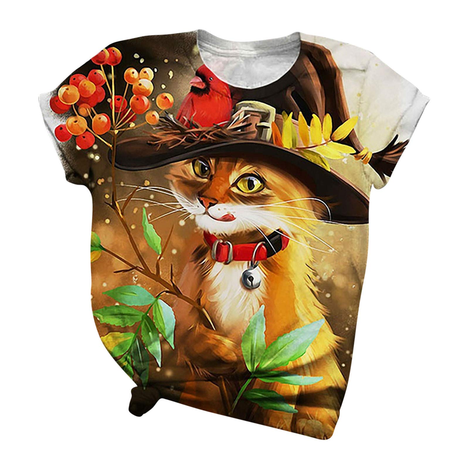 3D Printed Women's Summer Tee Shirt - Casual Party Tops & Basic Blouse for Women | Perfect for Beach Outings, Music Festivals & Everyday Wear