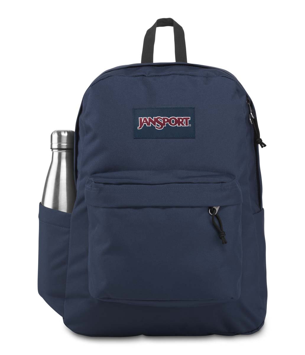 JanSport SuperBreak Backpack - Lightweight Laptop Backpack for School & Travel, Durable Navy Blue Daypack with Front Utility Pocket - Perfect for Students, Commuters & Outdoor Adventures