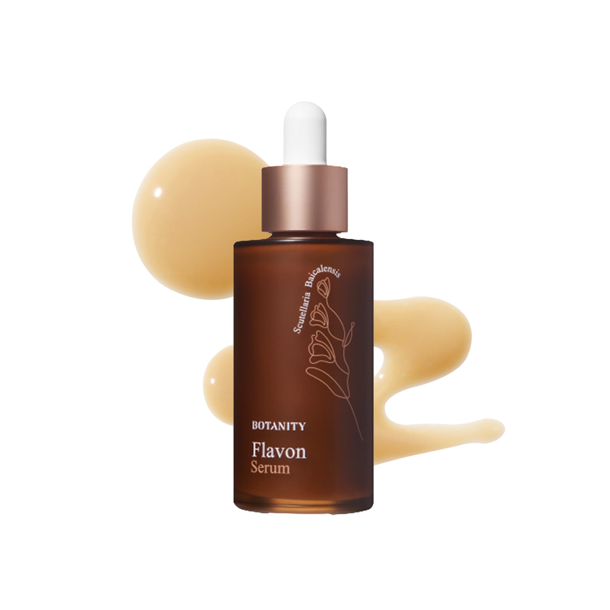 BOTANITY Flavon Serum for Dry & Sensitive Skin - Korean Beauty Moisturizing & Soothing Facial Serum to Strengthen Skin Barrier, 1.7 fl oz - Perfect for Night Routine & Post-Treatment Care