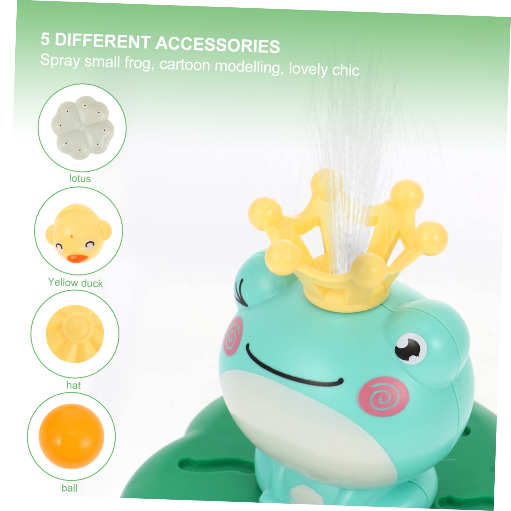 2 Sets Cute Frog Girl Bath Toys for Kids - Non-Toxic Plastic Bathtub Toys for Toddlers & Babies - Fun Bath Time Play for Sensory Development & Water Play