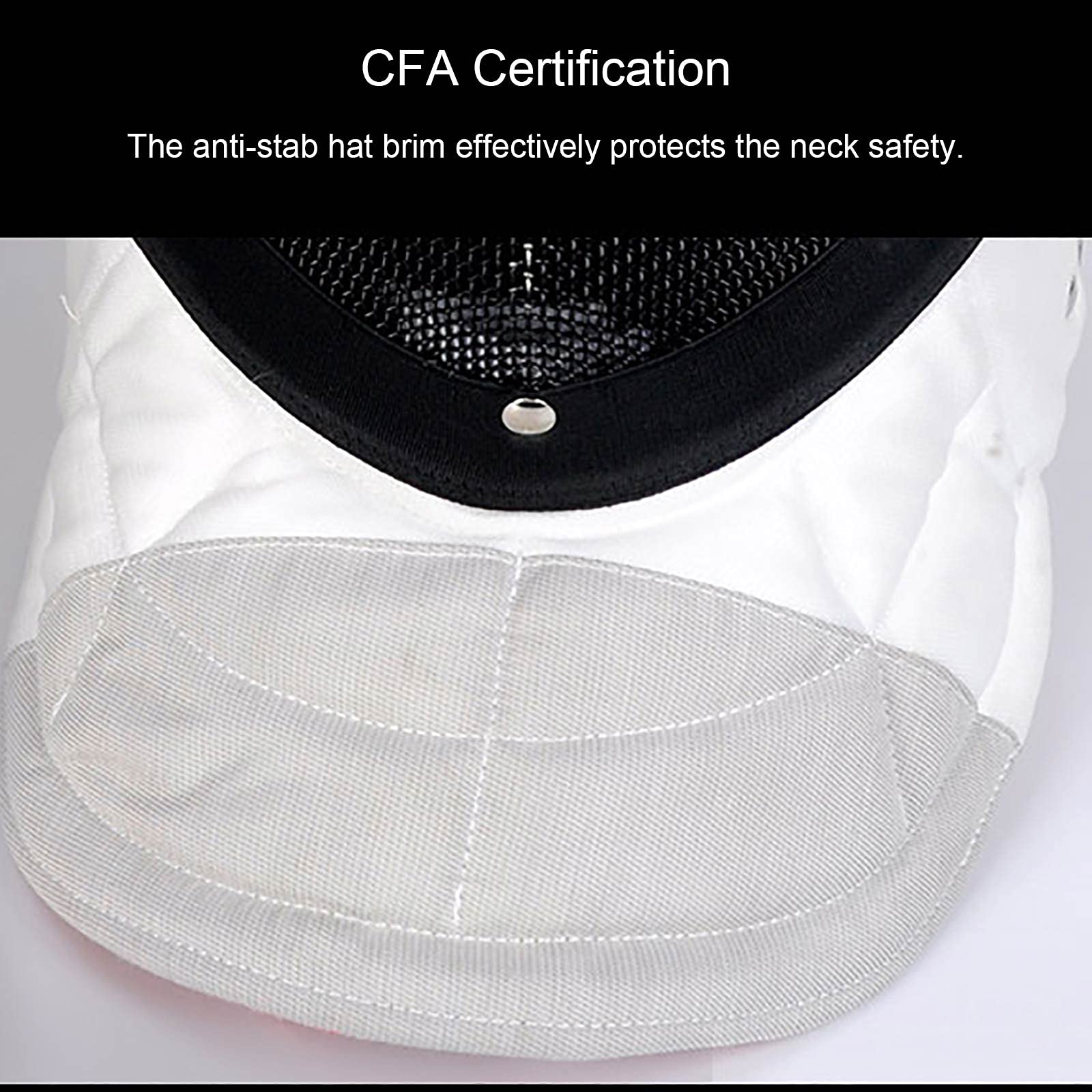 CFA 1600N Certified Fencing Sabre Mask - National Grade Protective Helmet for Fencing | Competition & Training Safety Gear for Sabre Fencers