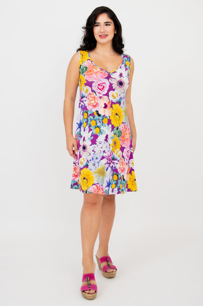 Lanai Sleeveless Midi Dress | Francisco Bamboo Summer Dress | Beach Wedding, Vacation & Casual Outfit