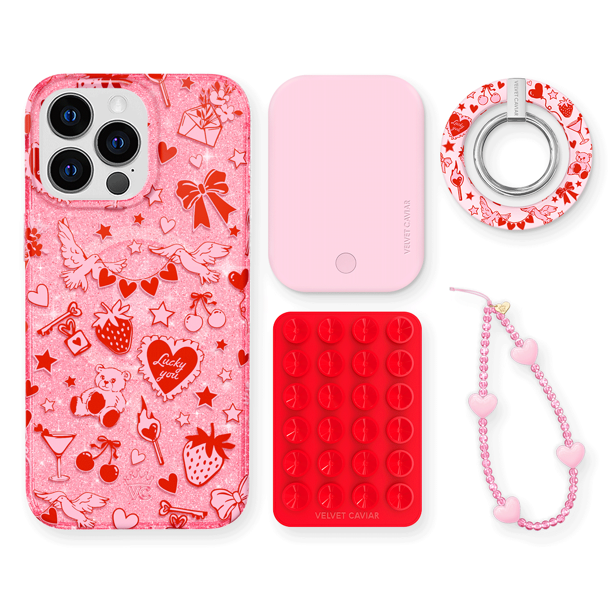 Be Mine Glitter iPhone Case with Grip - Cute & Stylish Phone Cover for iPhone 13/12/11/XR - Perfect for Everyday Use, Parties & Gifting