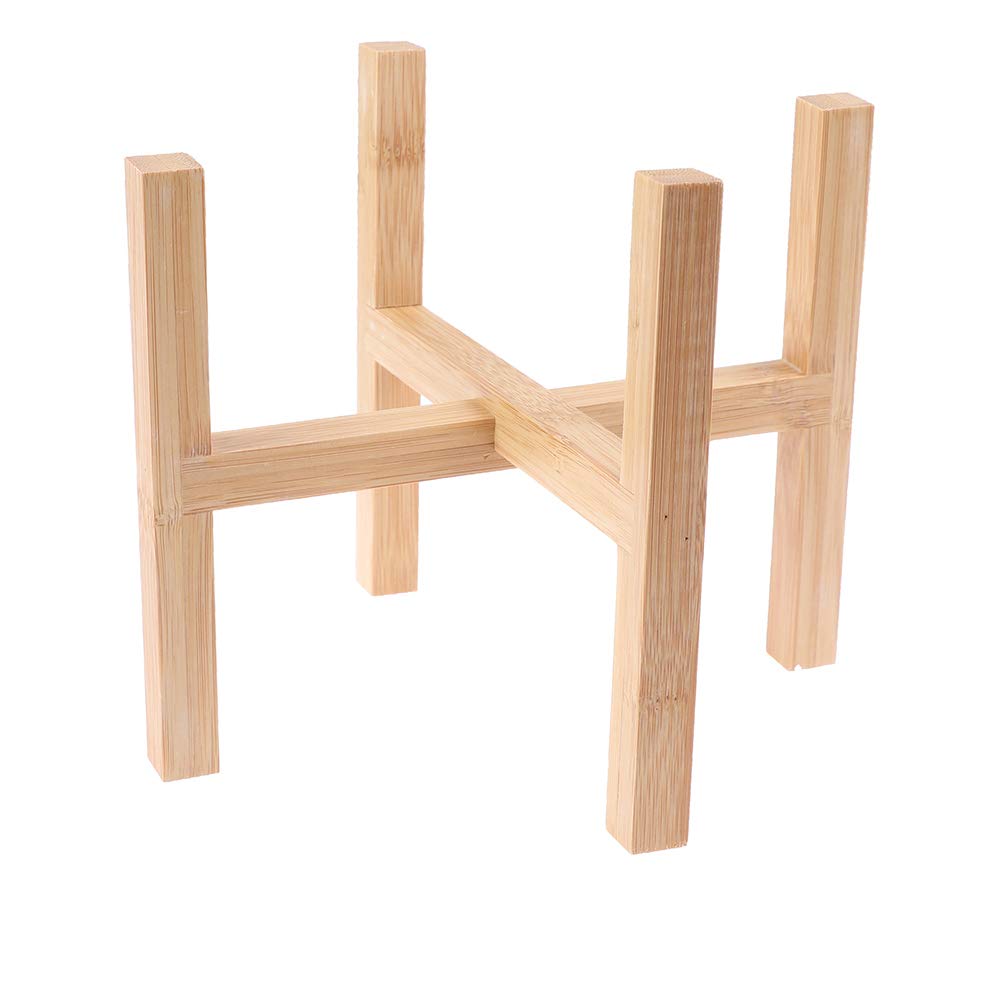 TBoxBo 1PC Wooden Planter Pot Tray - Sturdy Free Standing Bonsai Holder with 4 Legs - Flower Pot Display Rack for Indoor/Outdoor Plants - Perfect for Home Garden Decor, Patio, Balcony & Office Plant Display