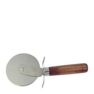 Premium Wooden Handle Pizza Cutter Wheel - Sharp Stainless Steel Blade for Perfect Slicing - Ideal for Home Kitchens, Pizzerias, and Outdoor Cooking