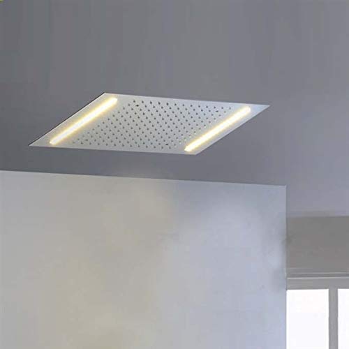 Luna Recessed LED Shower Head - Color Changing Rain Shower with Single Color Mode | Perfect for Modern Bathrooms & Spa-Like Showers