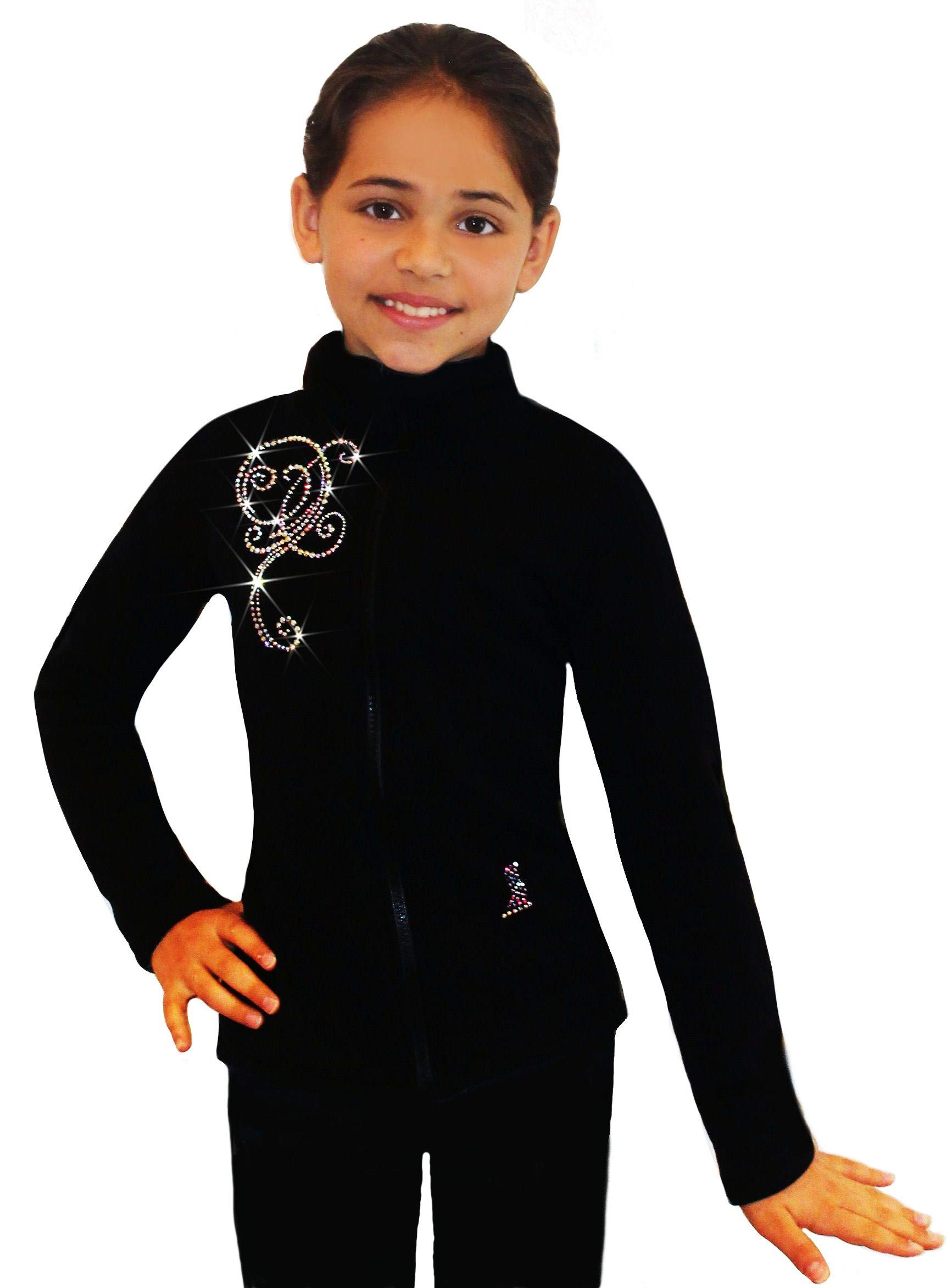 Polartec Ice Skating Jacket for Men & Women - Thermal Insulated Winter Coat with Fancy Swirl Design | Perfect for Ice Rink, Snowboarding & Cold Weather Activities