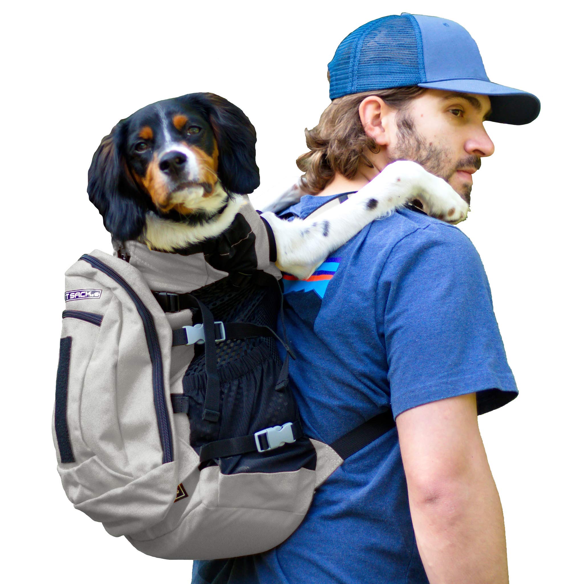 K9 Sport Sack Adjustable Dog Carrier Backpack for Small Dogs - Light Grey | Hands-Free Pet Carrier for Hiking, Biking & Travel | Comfortable & Secure Dog Backpack for Outdoor Adventures