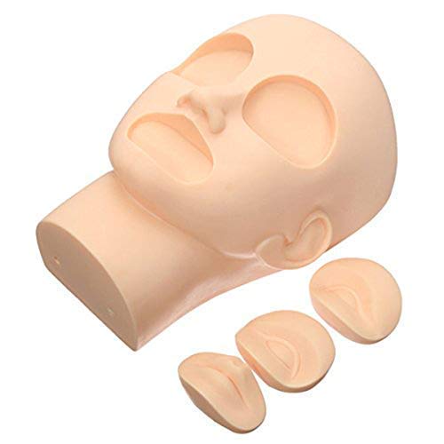 Professional Rubber Cosmetology Mannequin Head for Eyelash & Makeup Training - ITT Pro Practice Doll Face for Permanent Makeup & Lash Extension Practice - Perfect for Beauty Schools & Salon Training