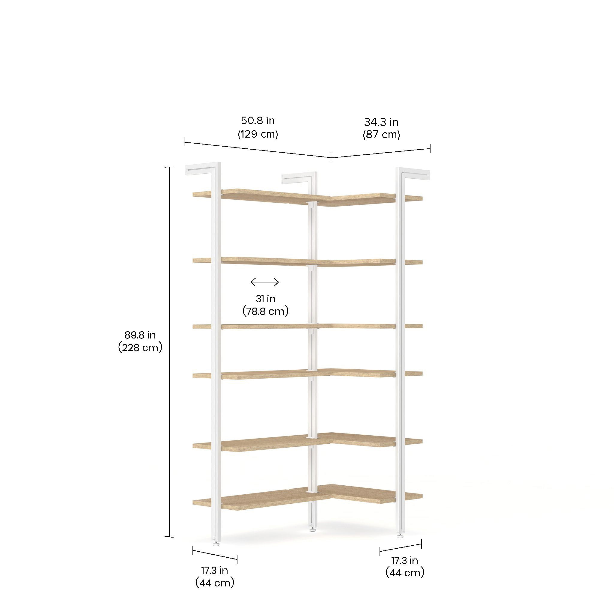 CLOS IT W 201 Corner Closet Storage Organizer - Space Saving Solution for Bedroom, Bathroom & Laundry Room Organization