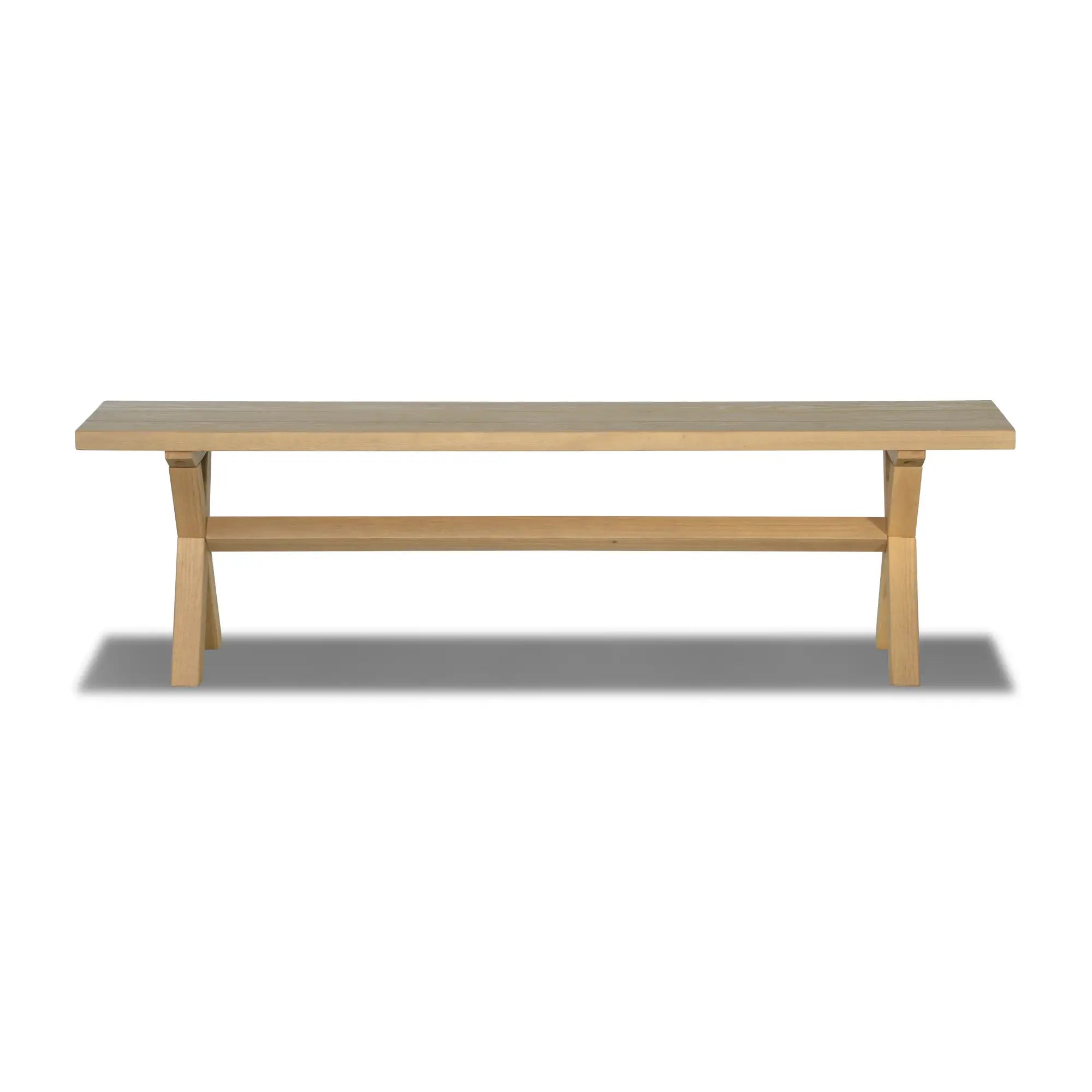 Solid Wood Bench - Cascais Style Handcrafted Wooden Bench for Patio, Garden, or Entryway - Durable & Weather-Resistant Outdoor Seating