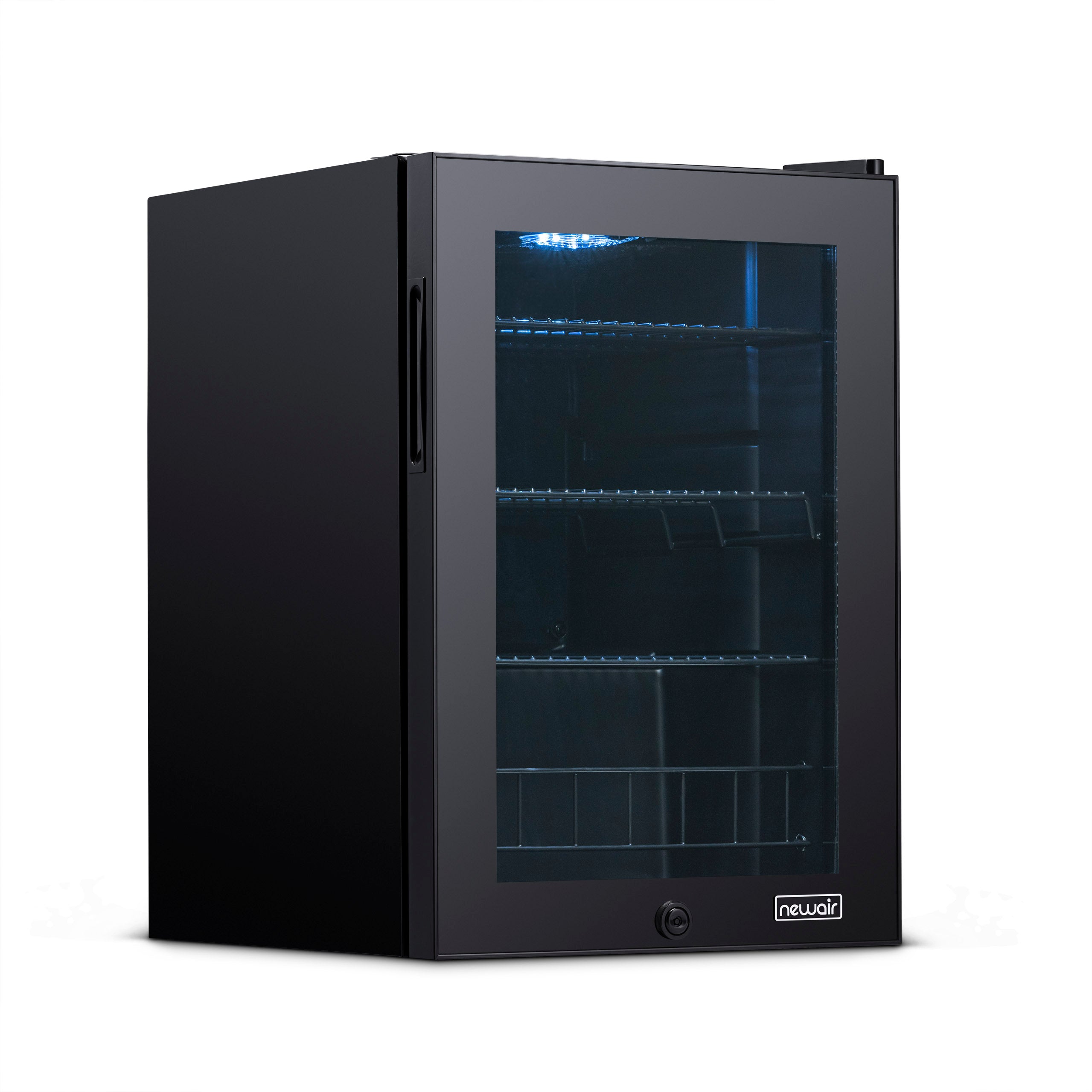 Newair® 90 Can Freestanding Black Beverage Refrigerator - Compact Drink Cooler for Home, Office, or Bar - Perfect for Soda, Beer, and Wine Storage
