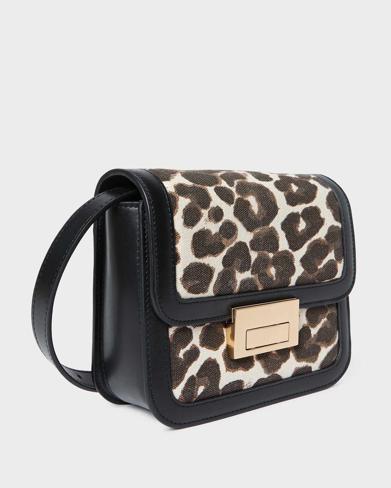 Stylish Leopard Print & Black Canvas Crossbody Bag for Women - Perfect for Travel, Shopping, and Everyday Use