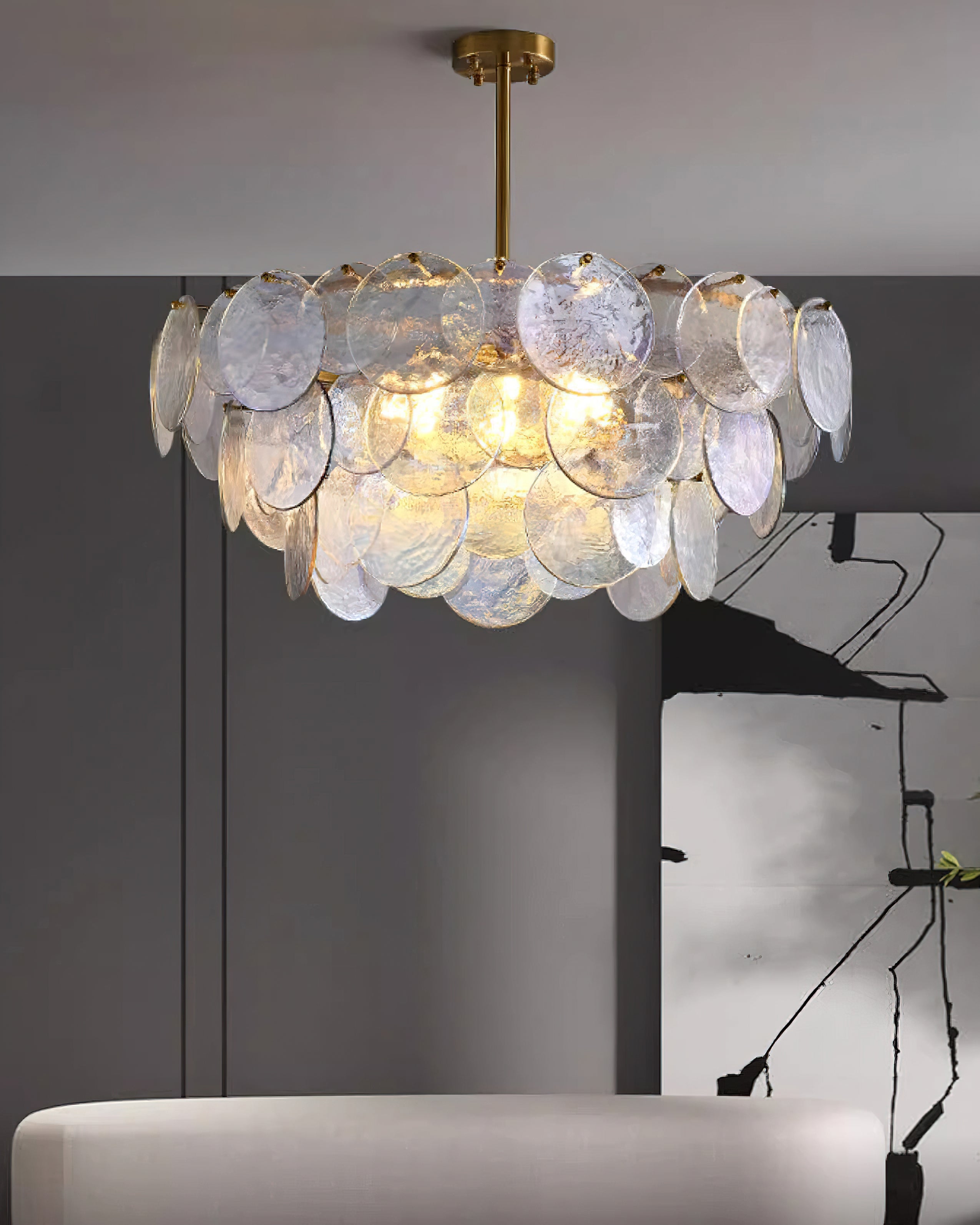 Elegant Ariel Crystal Chandelier - Modern Ceiling Light Fixture for Dining Room, Living Room & Bedroom Decor