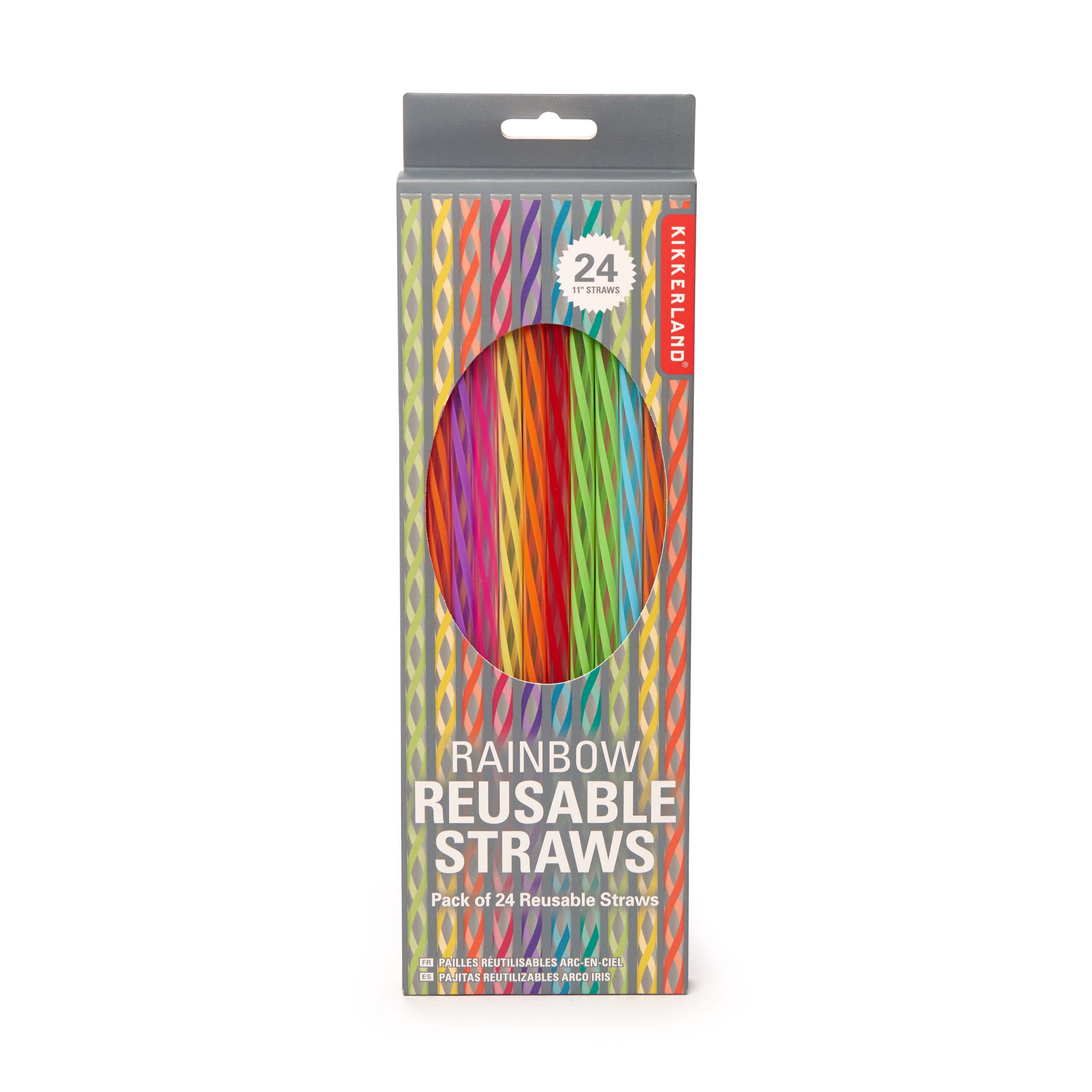 Eco-Friendly Tall Rainbow Reusable Straws - BPA-Free Silicone Drinking Straws for Smoothies, Cocktails & Iced Coffee - Perfect for Home, Parties & Travel