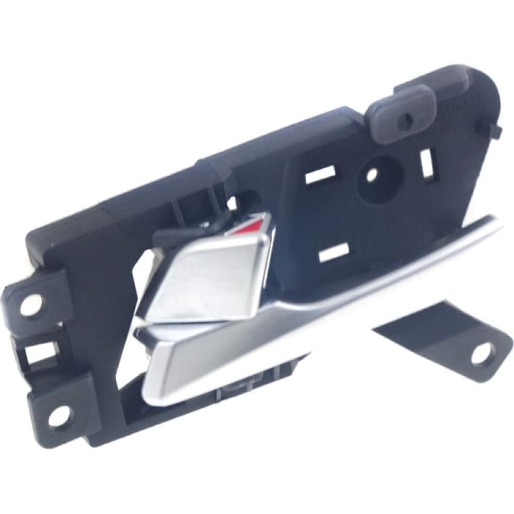 2015-2018 Hyundai Sonata Interior Door Handle with Lock Button - Front & Rear Driver Side Silver Replacement Part | Perfect for Car Door Repair & Upgrade