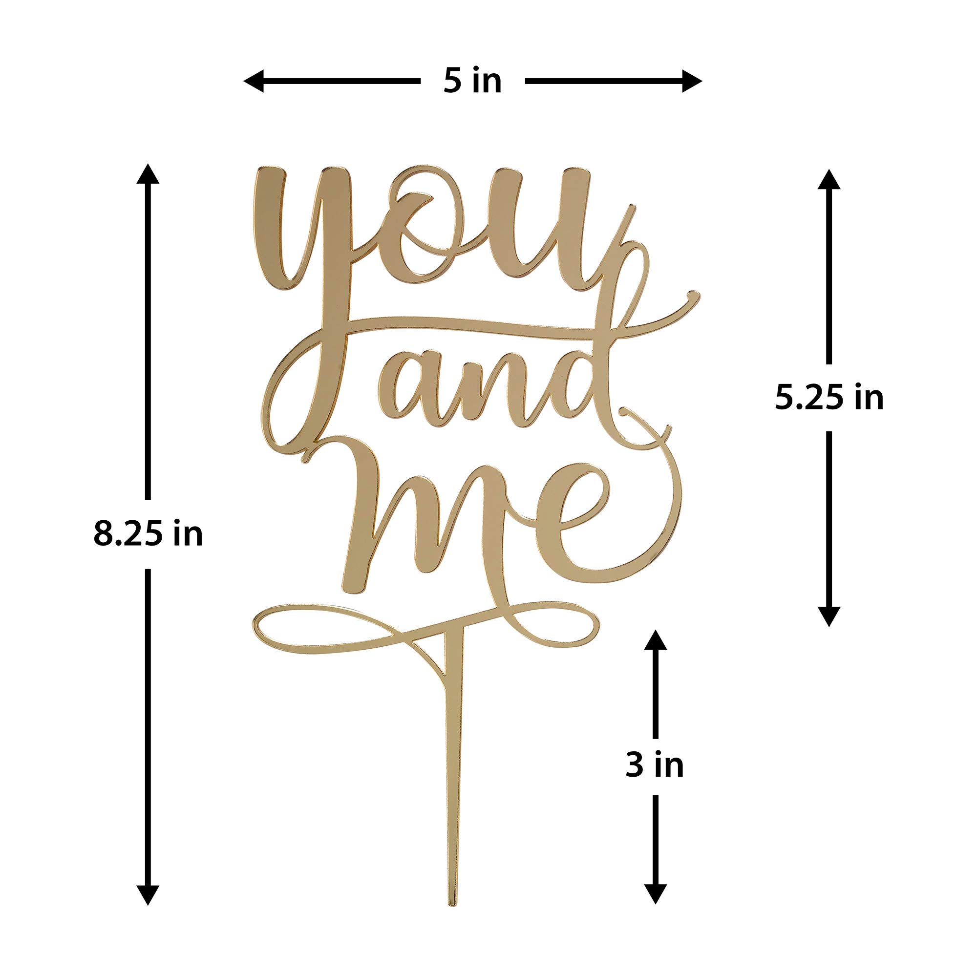 Lillian Rose Gold Laser Cut Cake Picks - Set of 12, 8.25 Inch Wedding Cake Toppers for Birthday, Anniversary & Bridal Shower Decorations - Elegant Edible Gold Foil Cupcake Toppers for Dessert Table Decor