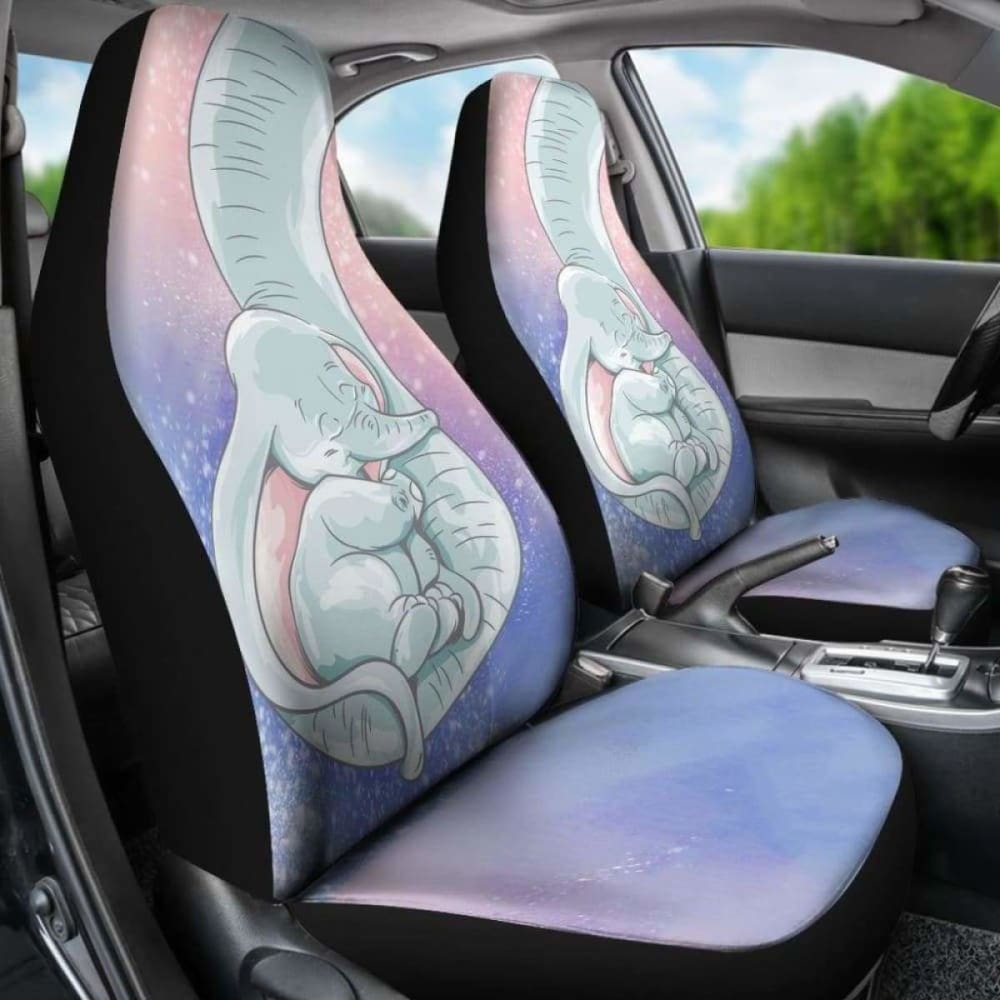 Soft Baby Elephant Car Seat Covers - Universal Fit for Cars, SUVs & Trucks - Cute Nursery-Themed Protection for Kids & Toddlers - Perfect for Daily Commutes, Road Trips & Family Travel