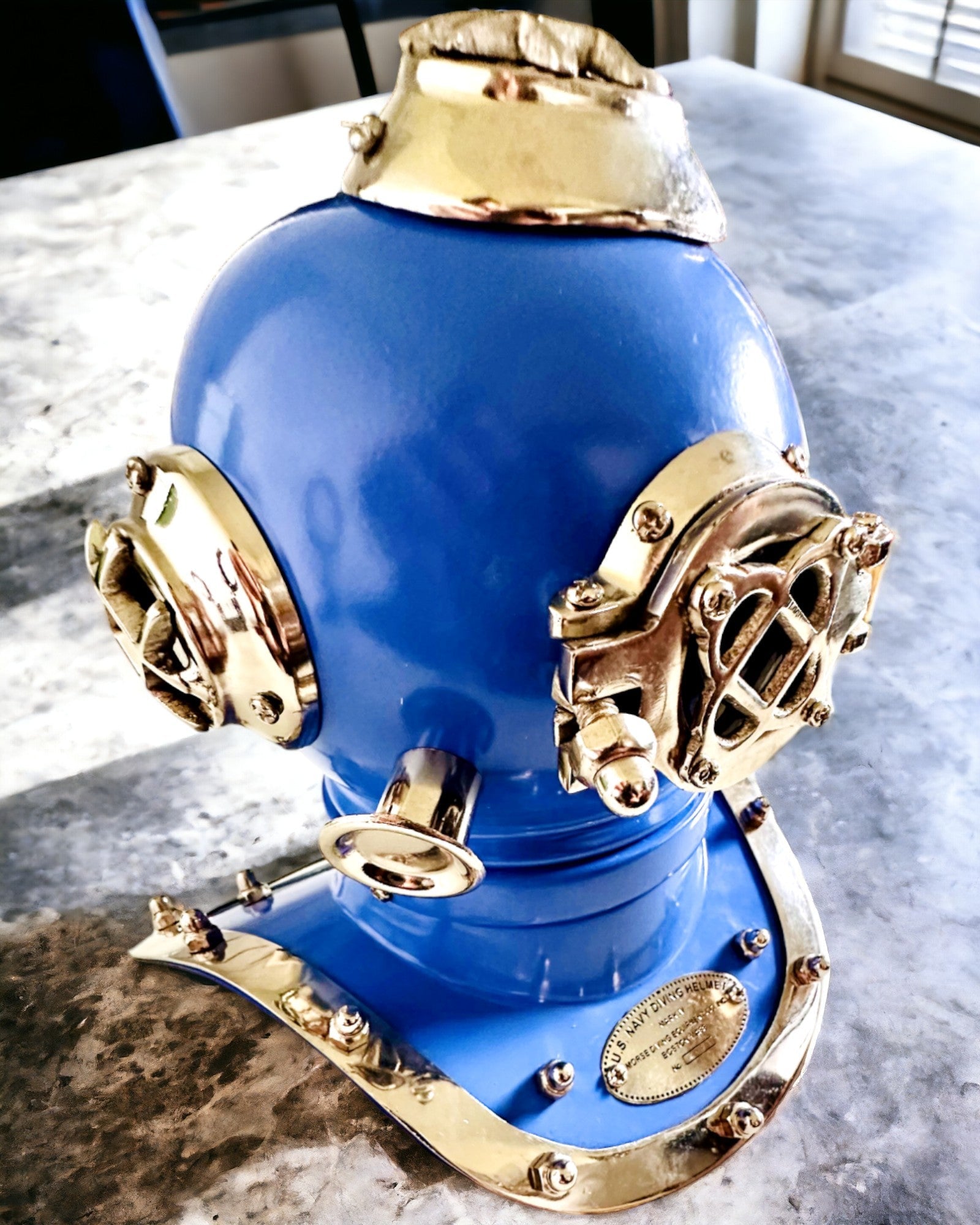 Deep Explorer's Helmet Collector's Edition - 35cm Engraved Firefighter or Diver Gift - Perfect for Scuba Diving, Firefighting Training & Adventure Collectibles