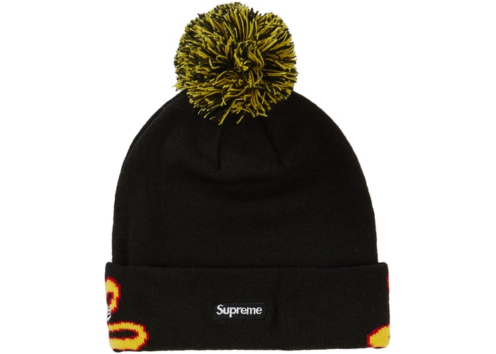 Supreme New Era Script Cuff Beanie - Black Winter Hat for Men & Women - Perfect for Cold Weather, Snow Sports & Streetwear Fashion