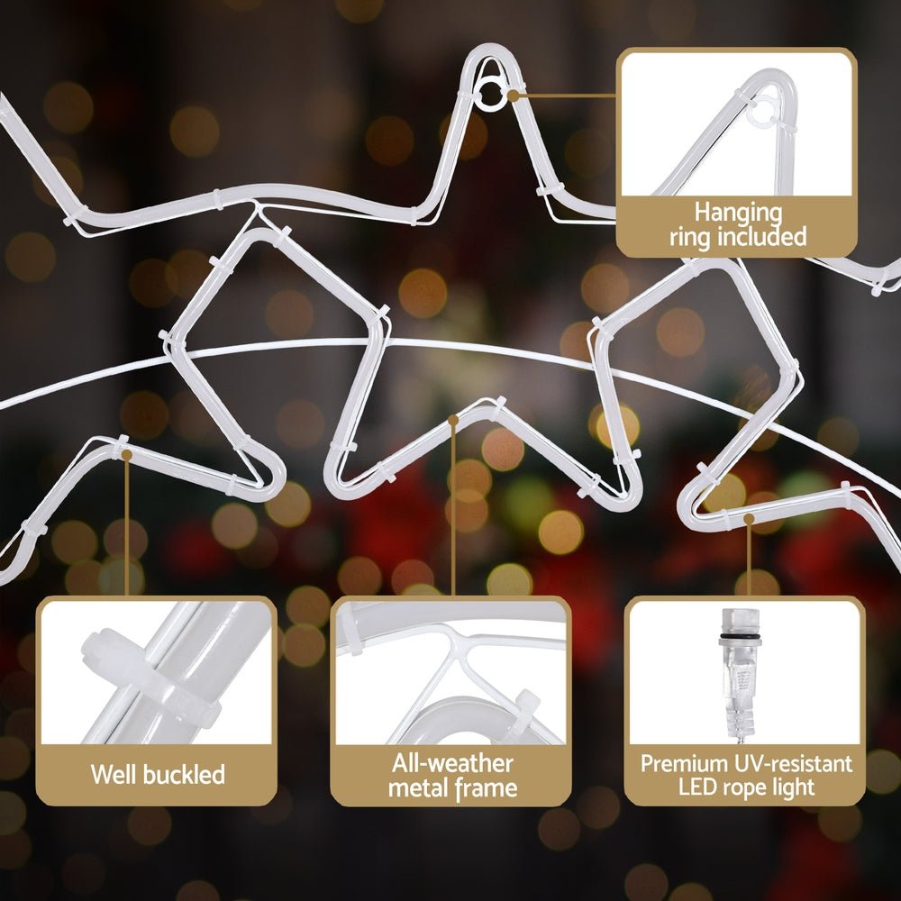 560 LED Christmas Rope Lights - 125cm Outdoor Waterproof Holiday String Lights for Christmas Tree, Patio, Garden, Yard & Home Decoration