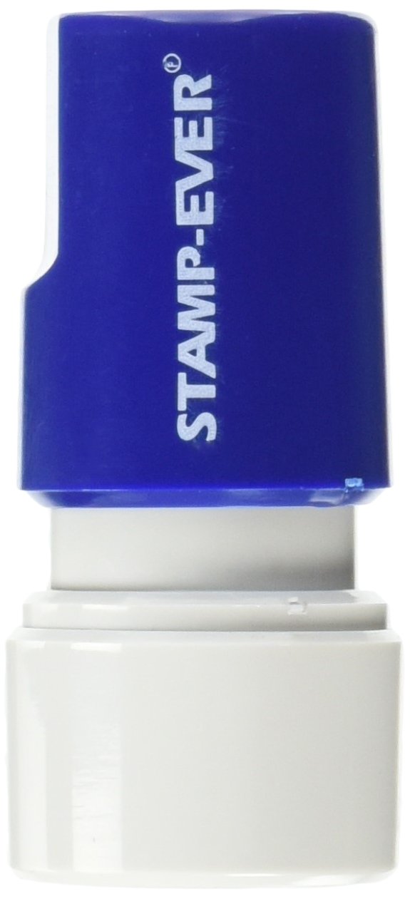 Stamp-Ever Pre-Inked Round Message Stamp - 3/4-Inch Diameter Faxed Stamp with Red Ink (5974) - Perfect for Office Documents, Mail Labeling & Paperwork Organization