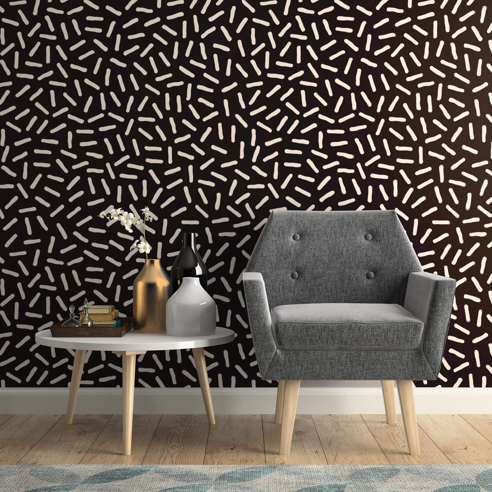 Black and White Stripes Peel and Stick Removable Wallpaper - Self-Adhesive Decorative Wall Covering for Bedroom, Living Room, Office & Home Decor